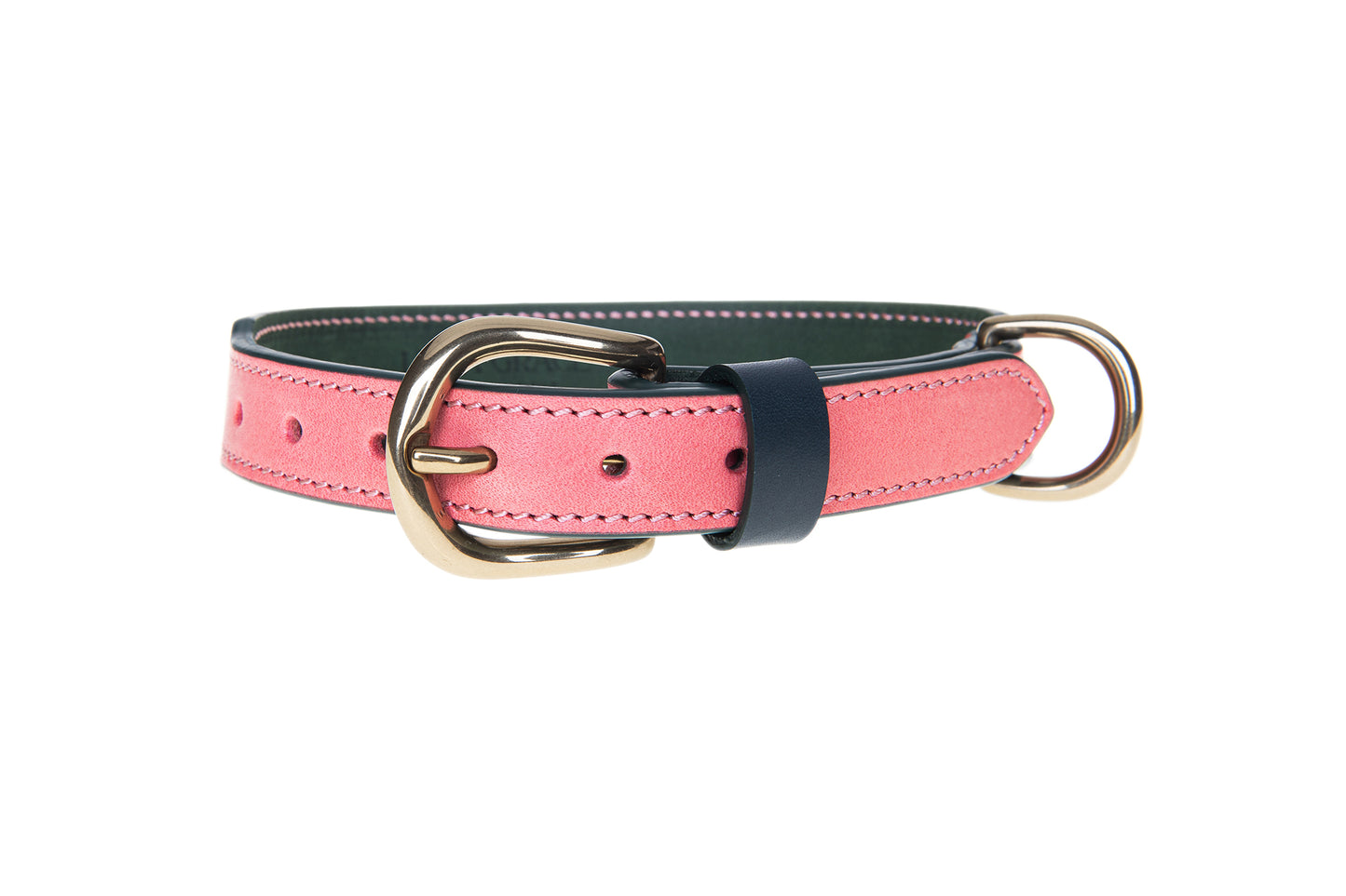 Italian Leather Dog Collar Pink