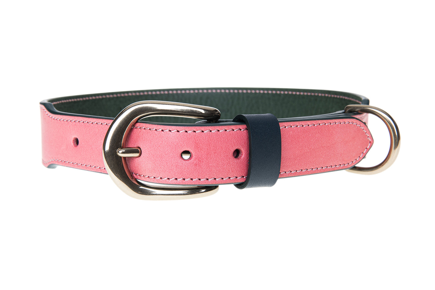 Italian Leather Dog Collar Pink