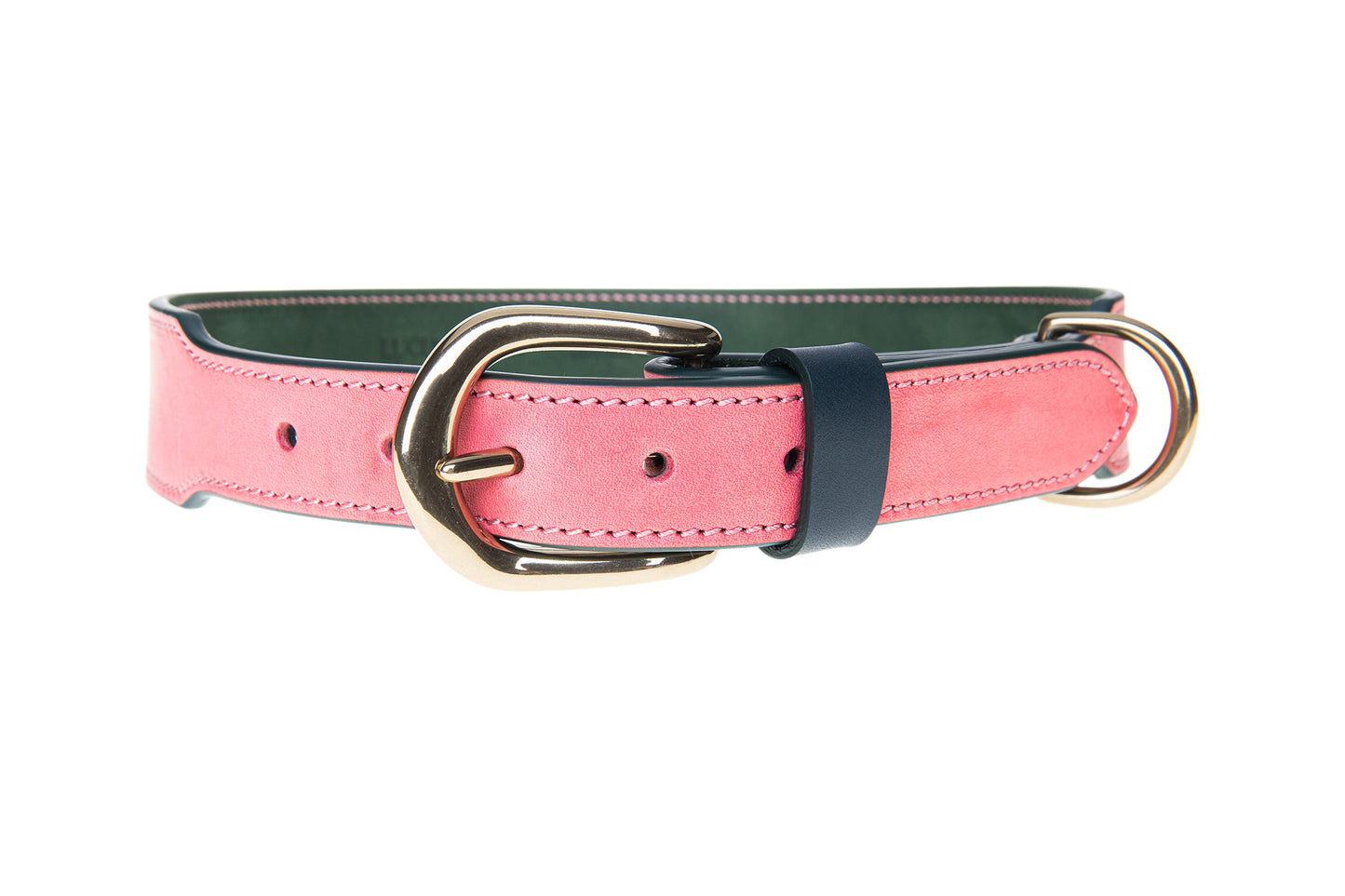 Italian Leather Dog Collar Pink
